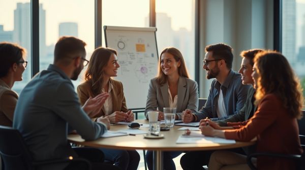 Soutien mutuel et échanges enrichissants dans une communauté de managers